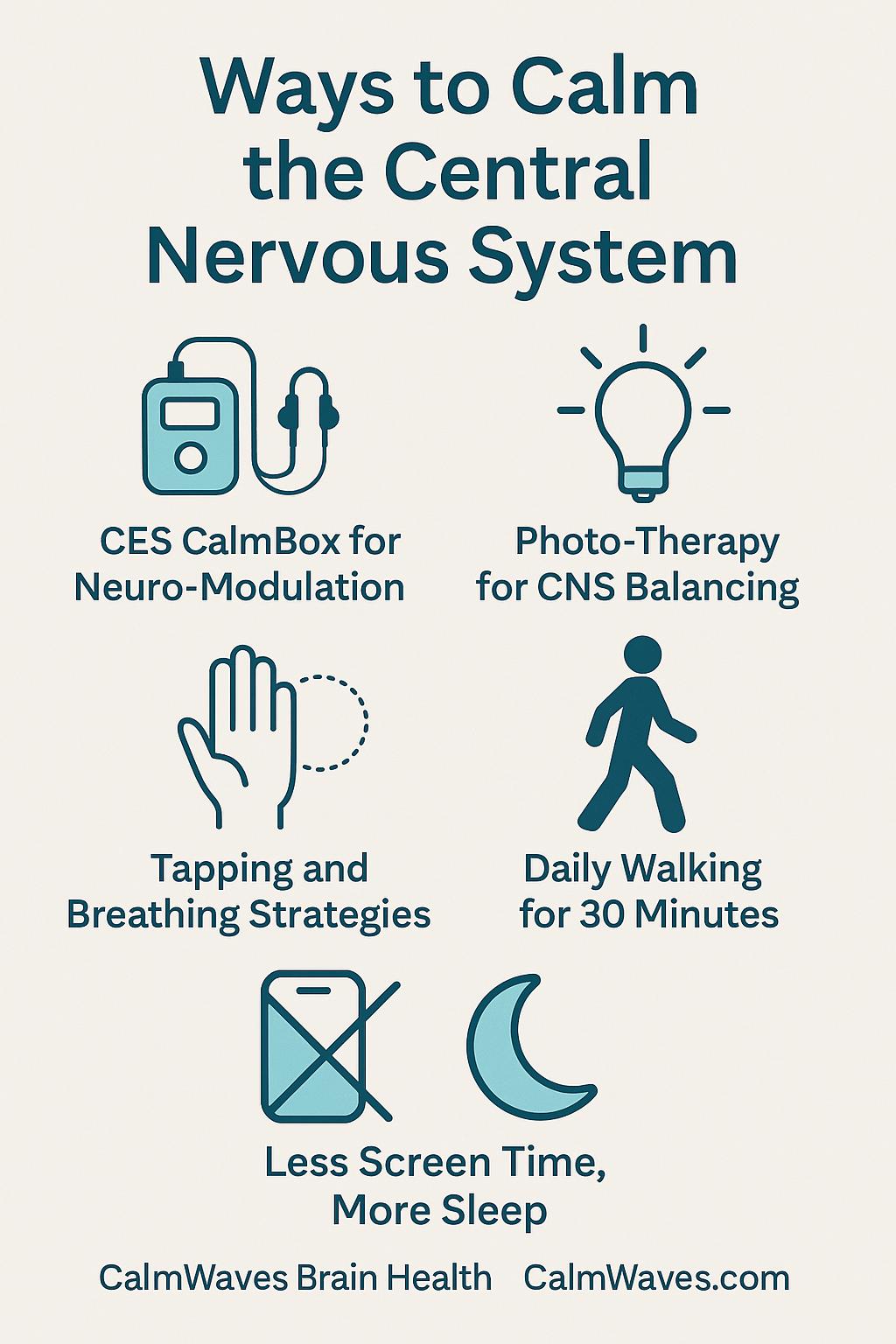 Ways to Calm the Central Nervous System Infographic